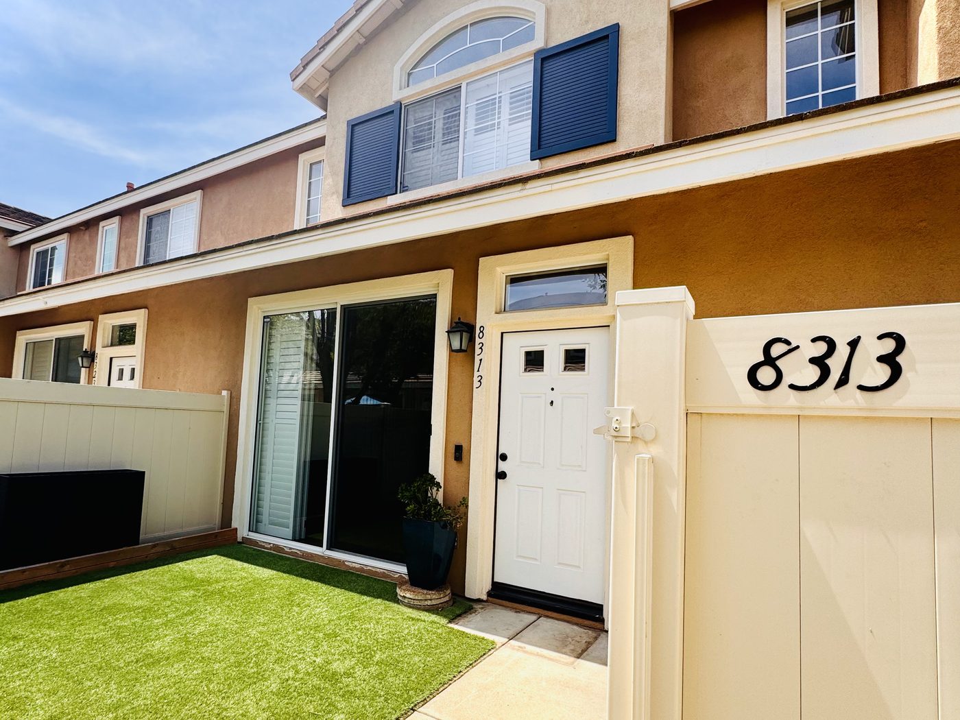 Front entrance and private yard at 8313 E Arrowhead Way